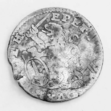 Zilveren Leeuwenschelling Theodoor van Beieren 1752 (2) - Metaaldetectie Vlaanderen 